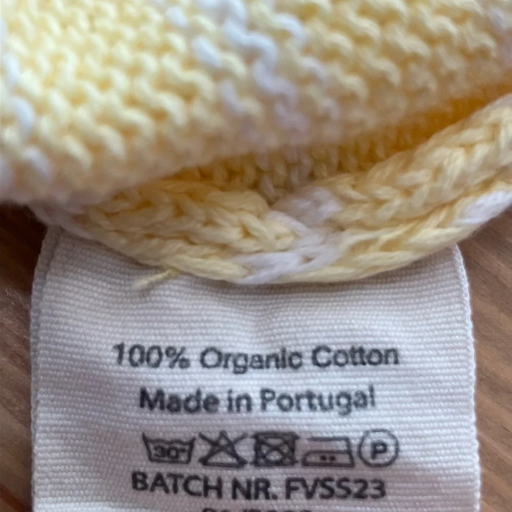 Fin + Vince Banana Yellow Striped Knit Baby Bloomers 0-3m